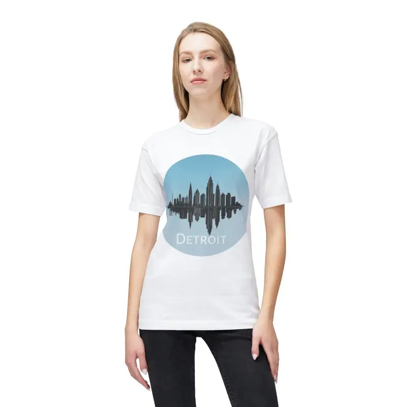 Detroit City Skyline Cotton Tees: Cozy Fashion Trend 2024 - T-shirt