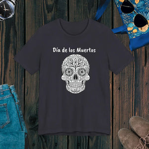 Vibrant Los Muertos Unisex Jersey - Cotton Short Sleeve - Dipaliz - T-shirts