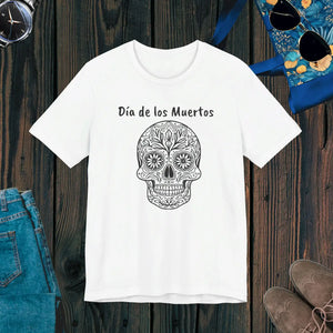 Vibrant Los Muertos Unisex Jersey - Cotton Short Sleeve - Dipaliz - T-shirts