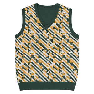 Diagonal Stripes Knit V-neck Vest - Retro Chic Style - Dipaliz - 3xl - Vests