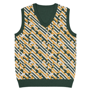 Diagonal Stripes Knit V-neck Vest - Retro Chic Style - Dipaliz - s - Vests