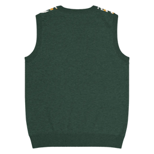 Retro Knit V-neck Vest - Diagonal Stripes Cotton - Dipaliz - Vests