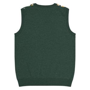 Retro Knit V-neck Vest - Diagonal Stripes Cotton - Dipaliz - Vests