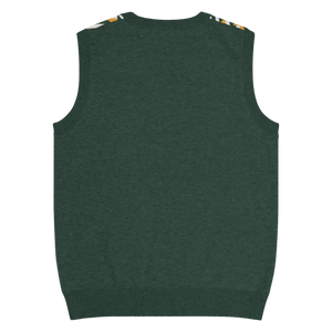 Retro Knit V-neck Vest - Diagonal Stripes Cotton - Dipaliz - Vests