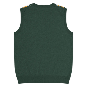 Retro Knit V-neck Vest - Diagonal Stripes Cotton - Dipaliz - Vests