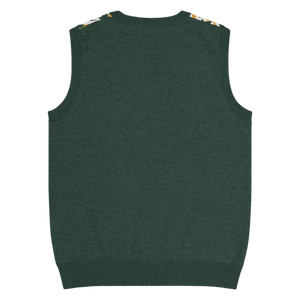 Retro Knit V-neck Vest - Diagonal Stripes Cotton - Dipaliz - Vests