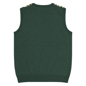 Retro Knit V-neck Vest - Diagonal Stripes Cotton - Dipaliz - Vests