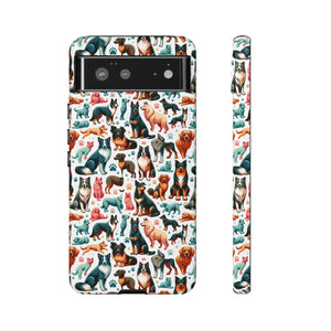Tough Protective Phone Cases - Dog Print Extra Durability - Dipaliz - Mobile