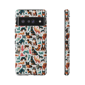 Tough Protective Phone Cases - Dog Print Extra Durability - Dipaliz - Mobile