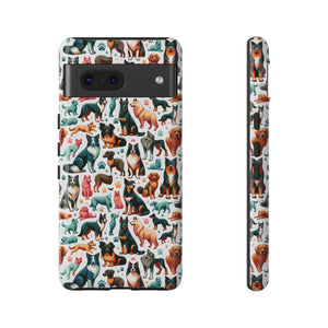 Tough Protective Phone Cases - Dog Print Extra Durability - Dipaliz - Mobile