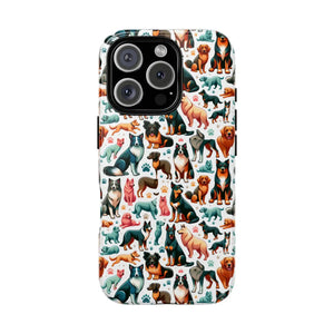 Tough Protective Phone Cases - Dog Print Extra Durability - Dipaliz - Mobile