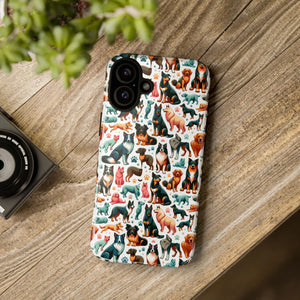 Tough Protective Phone Cases - Dog Print Extra Durability - Dipaliz - Mobile