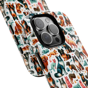 Tough Protective Phone Cases - Dog Print Extra Durability - Dipaliz - Mobile