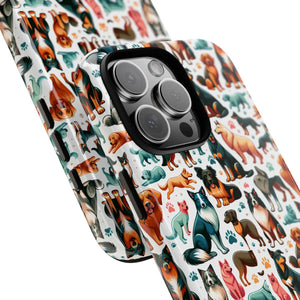 Tough Protective Phone Cases - Dog Print Extra Durability - Dipaliz - Mobile