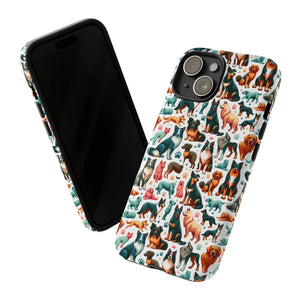 Tough Protective Phone Cases - Dog Print Extra Durability - Dipaliz - Mobile