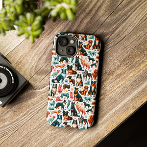 Tough Protective Phone Cases - Dog Print Extra Durability - Dipaliz - Mobile