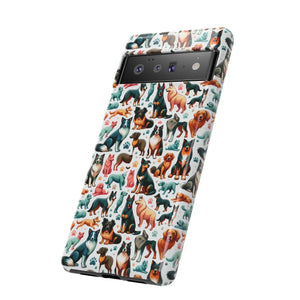 Tough Protective Phone Cases - Dog Print Extra Durability - Dipaliz - Mobile