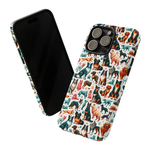 Tough Protective Phone Cases - Dog Print Extra Durability - Dipaliz - Mobile