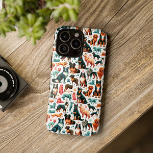 Tough Protective Phone Cases - Dog Print Extra Durability - Dipaliz - Mobile