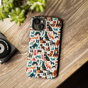 Tough Protective Phone Cases - Dog Print Extra Durability - Dipaliz - Mobile