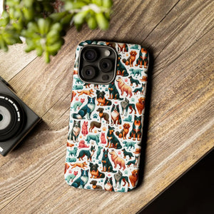 Tough Protective Phone Cases - Dog Print Extra Durability - Dipaliz - Mobile