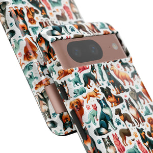 Tough Protective Phone Cases - Dog Print Extra Durability - Dipaliz - Mobile