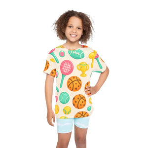 Kids Sports Jersey - Bold Icons Design - Dipaliz - Xs - T-shirts