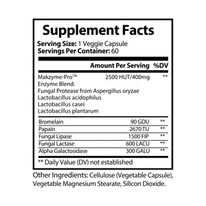 Vegan Digestive Enzyme Blend - Lab Tested 60ct - Dipaliz - Supplements