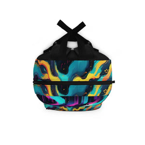 Glitch Art Backpack - Vibrant Digital Fashion Statement - Dipaliz - one Size - Backpacks