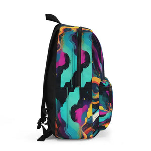 Glitch Art Backpack - Vibrant Digital Fashion Statement - Dipaliz - one Size - Backpacks