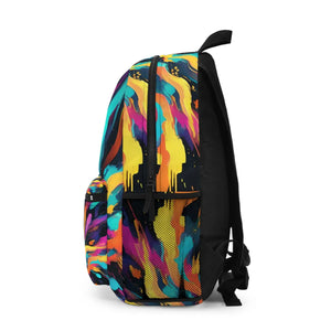 Vibrant Glitch Art Backpack - Digital - Dipaliz - Backpacks