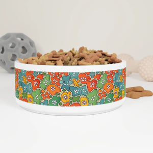 Colorful Pattern Pet Bowl - Ceramic 16oz Dining - Dipaliz - Bowls Feeders & Waterers