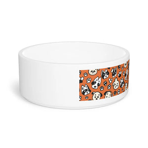 Chic Dog Print Pet Bowl - Ceramic 16oz Design - Dipaliz - Bowls Feeders & Waterers