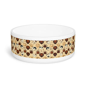 Posh Dog Print Pattern Pet Bowl - Ceramic 16oz - Dipaliz - Bowls Feeders & Waterers