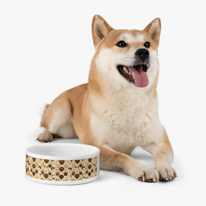 Posh Dog Print Pattern Pet Bowl - Ceramic 16oz - Dipaliz - Bowls Feeders & Waterers