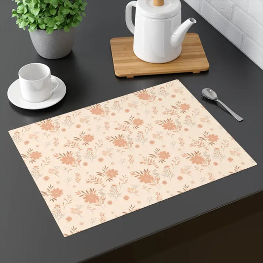 Floral Pattern Dining Table Placemat 1pc - 18’’ × 14’’ Home Decor