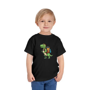 Dino Backpack Fun Toddler Tee - School is Adventure - Dipaliz - Black / 2t - T-shirts