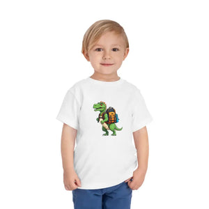 Dino Backpack Fun Toddler Tee - School is Adventure - Dipaliz - White / 2t - T-shirts