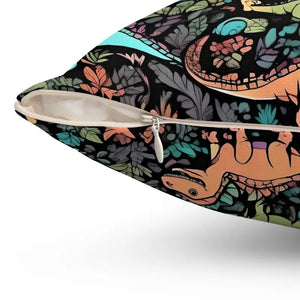 Dinosaur Pillow Polyester Square Throw for Dino Lovers - Dipaliz - Pillows