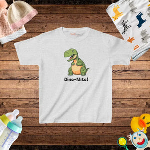 Dinosaur Tee Kids Heavy Cotton Adventure Roar Shirt - Dipaliz - Xs / Ash - T-shirts