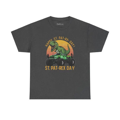 Dino Jeep St. Patty’s Day Unisex Heavy Cotton Tee - T-shirt