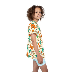 Active Kids Sports Jersey - Dinosaur Print Polyester - Dipaliz - T-shirts