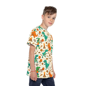 Active Kids Sports Jersey - Dinosaur Print Polyester - Dipaliz - T-shirts