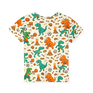 Kids Sports Jersey - Dinosaur Print Adventure Tee - Dipaliz - T-shirts