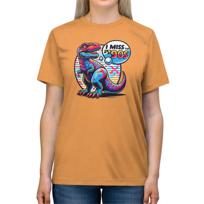 Unisex Triblend Tee: Retro Dinosaur Style for 90’s Lovers - Orange Triblend / s T-shirt