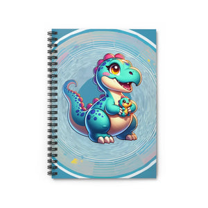Vibrant Ruled Line Paper Notebook - Dinosaur Theme - Dipaliz - Notebooks & Notepads