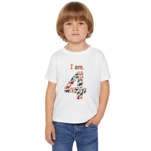 Vibrant Dinosaur Themed Toddler Tee - 4th Birthday - Dipaliz - T-shirts