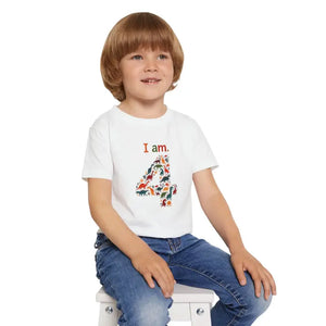 Dinosaur Themed Toddler Tee i am 4 Birthday Shirt - Dipaliz - T-shirts