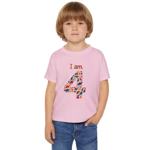 Dinosaur Themed Toddler Tee i am 4 Birthday Shirt - Dipaliz - T-shirts