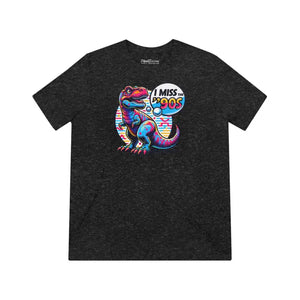 Unisex Triblend Tee - i Miss the 90s Dinosaur - Dipaliz - Black Heather / s - T-shirts